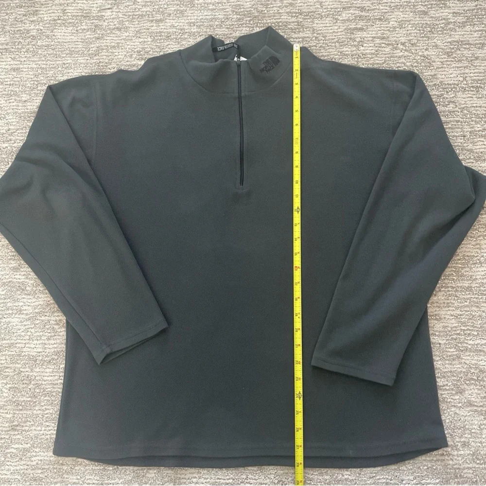 The North Face Pullover Men’s Large Gray 1/4 Zip Fleece Hiking Outdoors Logo